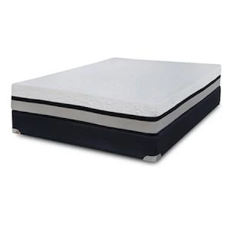 Queen 11" Memory Foam Mattress and Wood Foundation